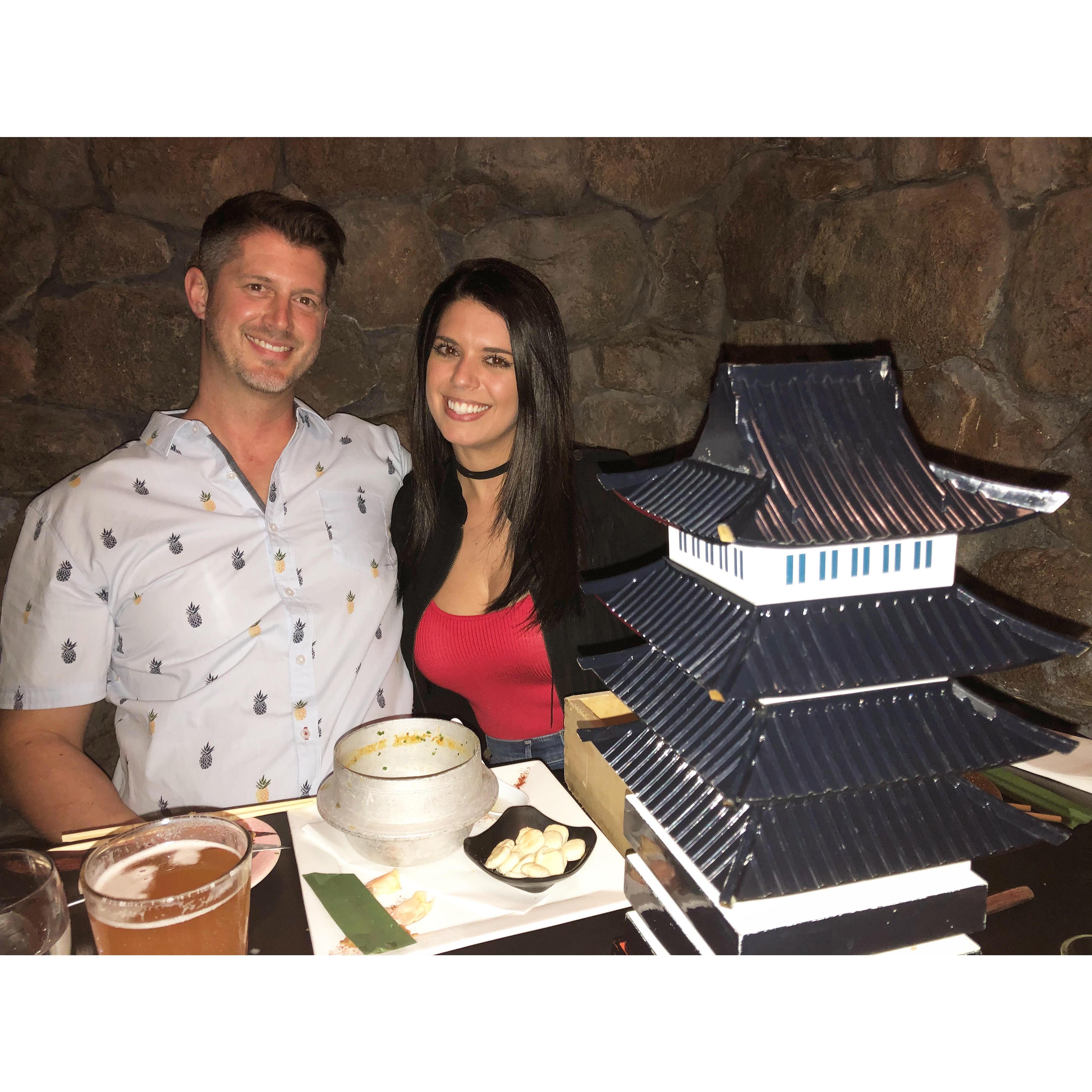 Dinner at Ninja in NYC before flying to Hawaii!