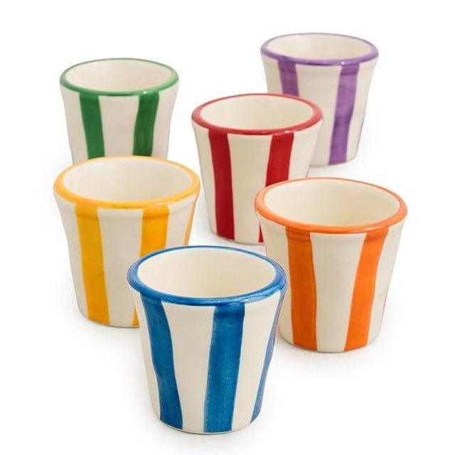Zafferano Women's Lido Righe Espresso Shot Cups