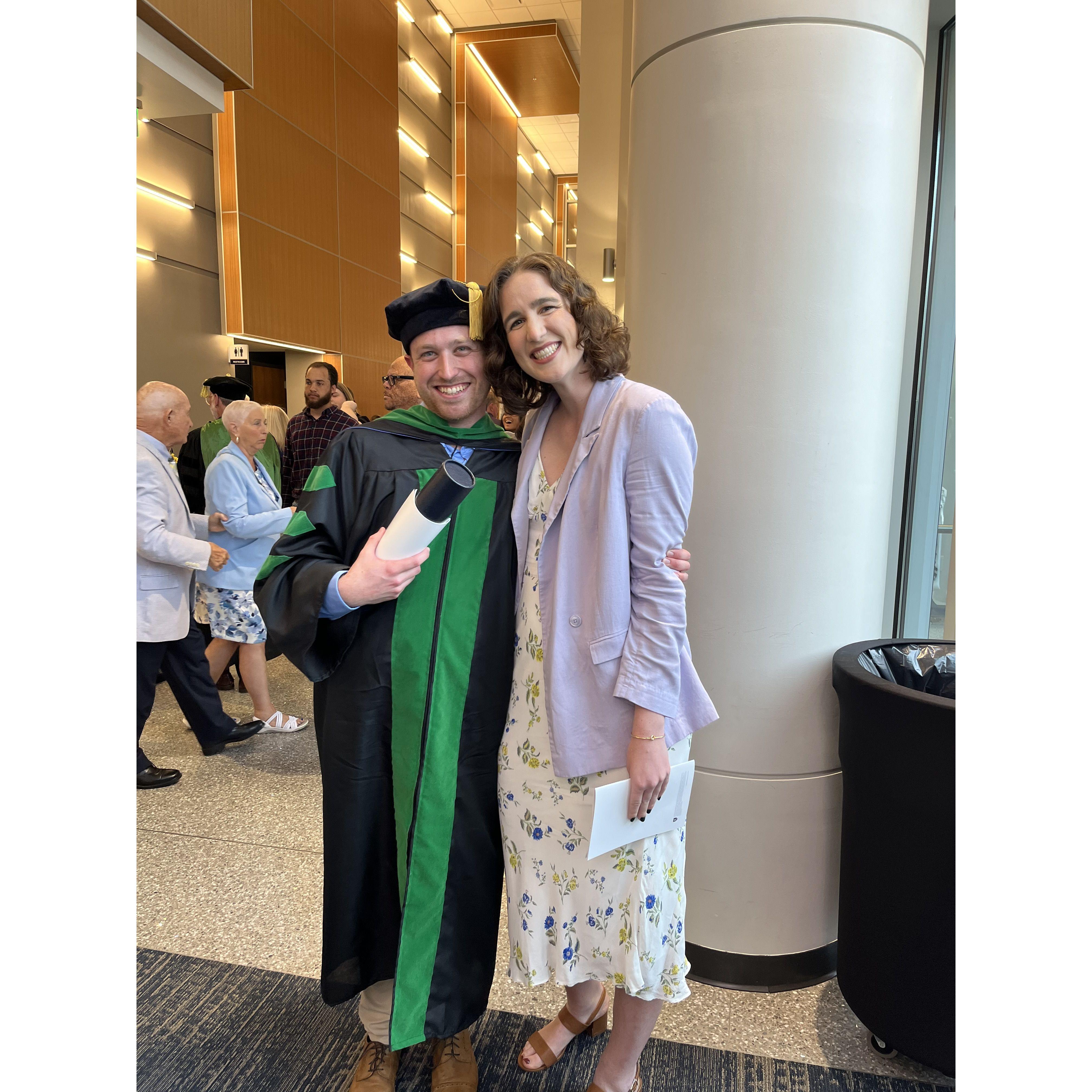 Looking nice in a fancy gown after years of toiling through Med School!