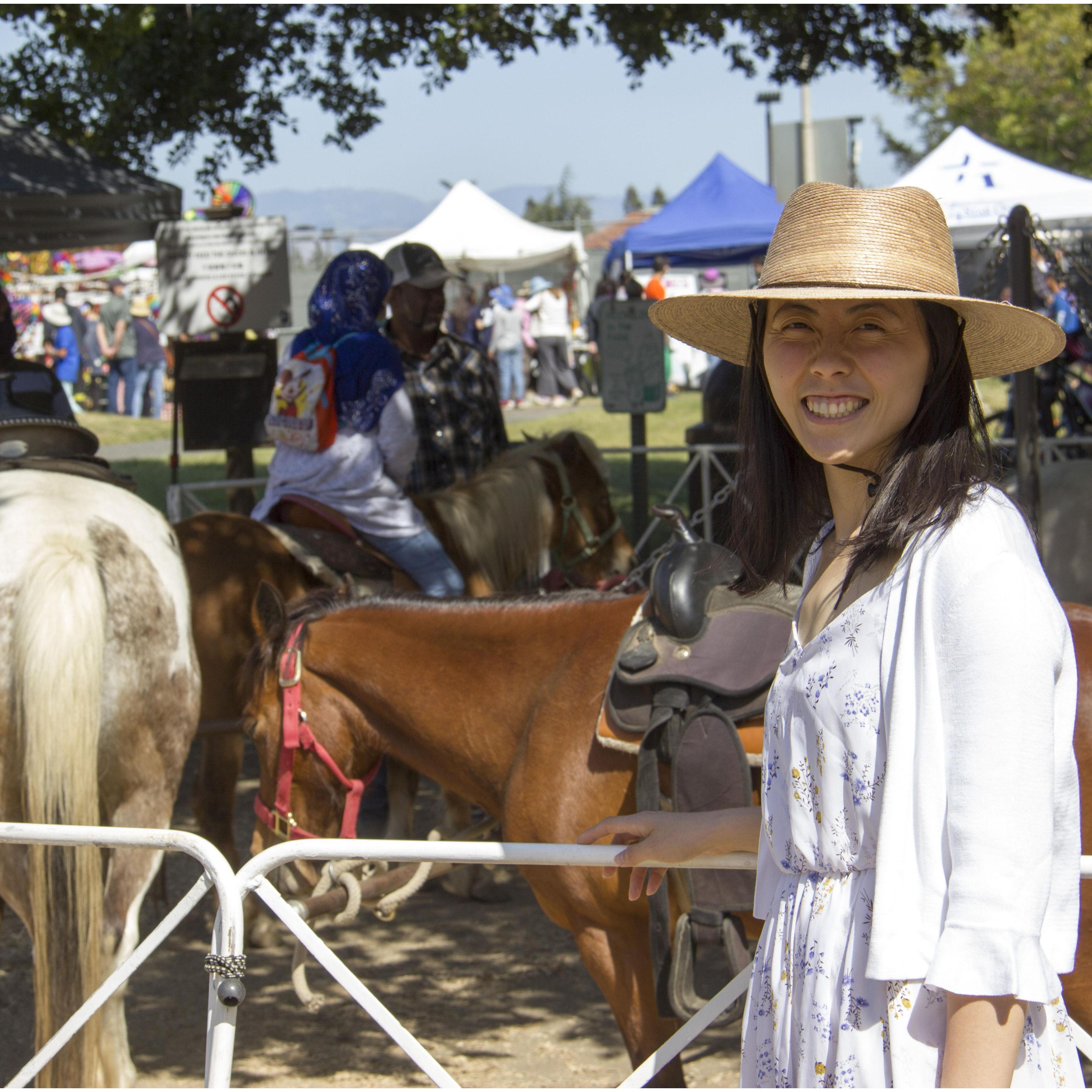 Christine really likes horses...