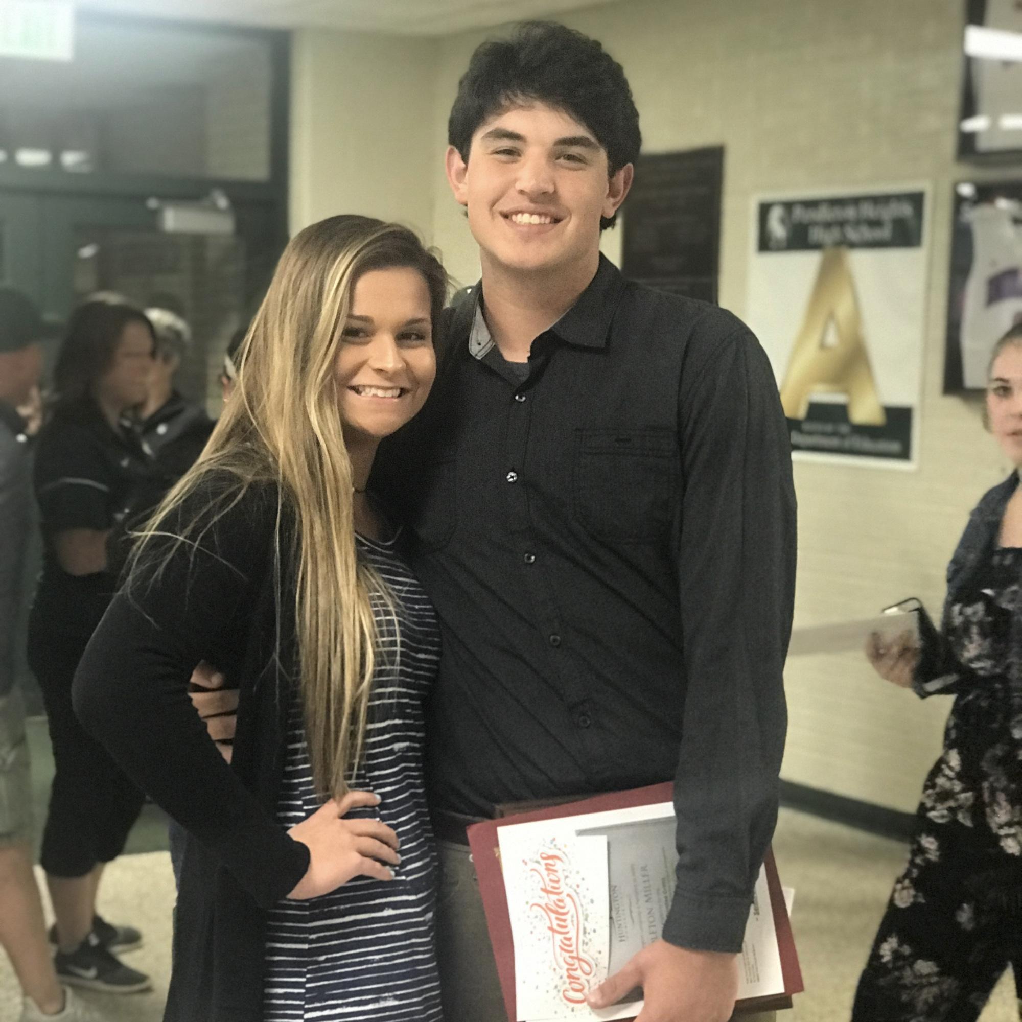 Cole's senior award banquet in 2019.