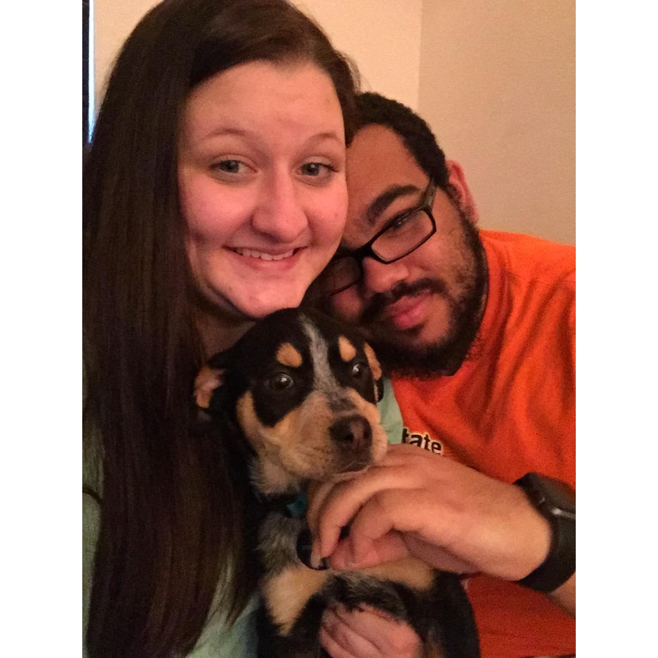 Our first family photo with Espen :)