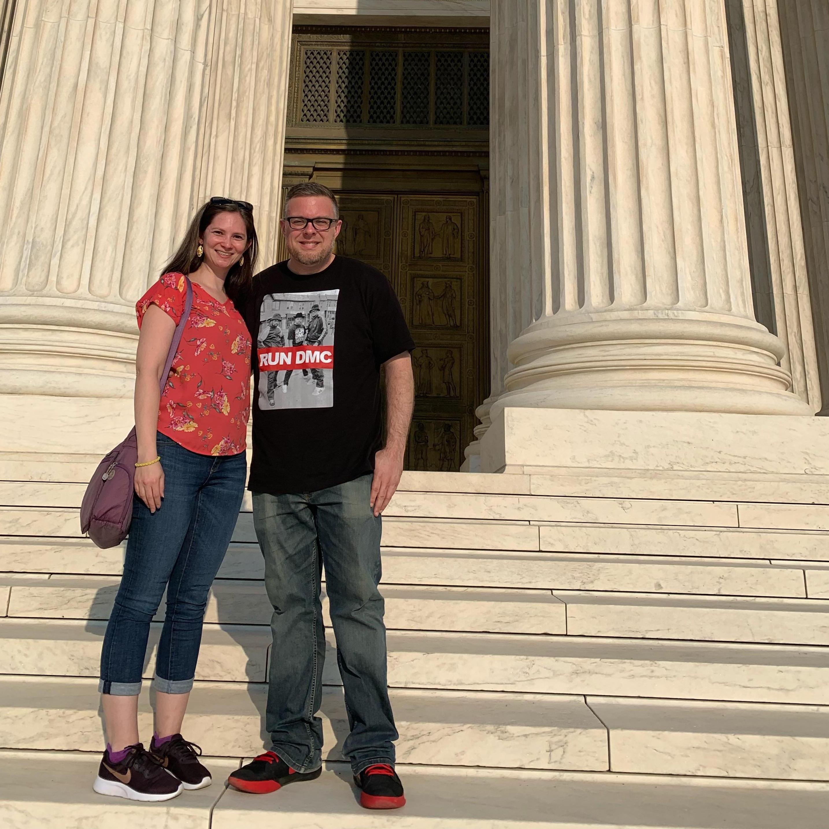 Sight-seeing with friends at the Supreme Court