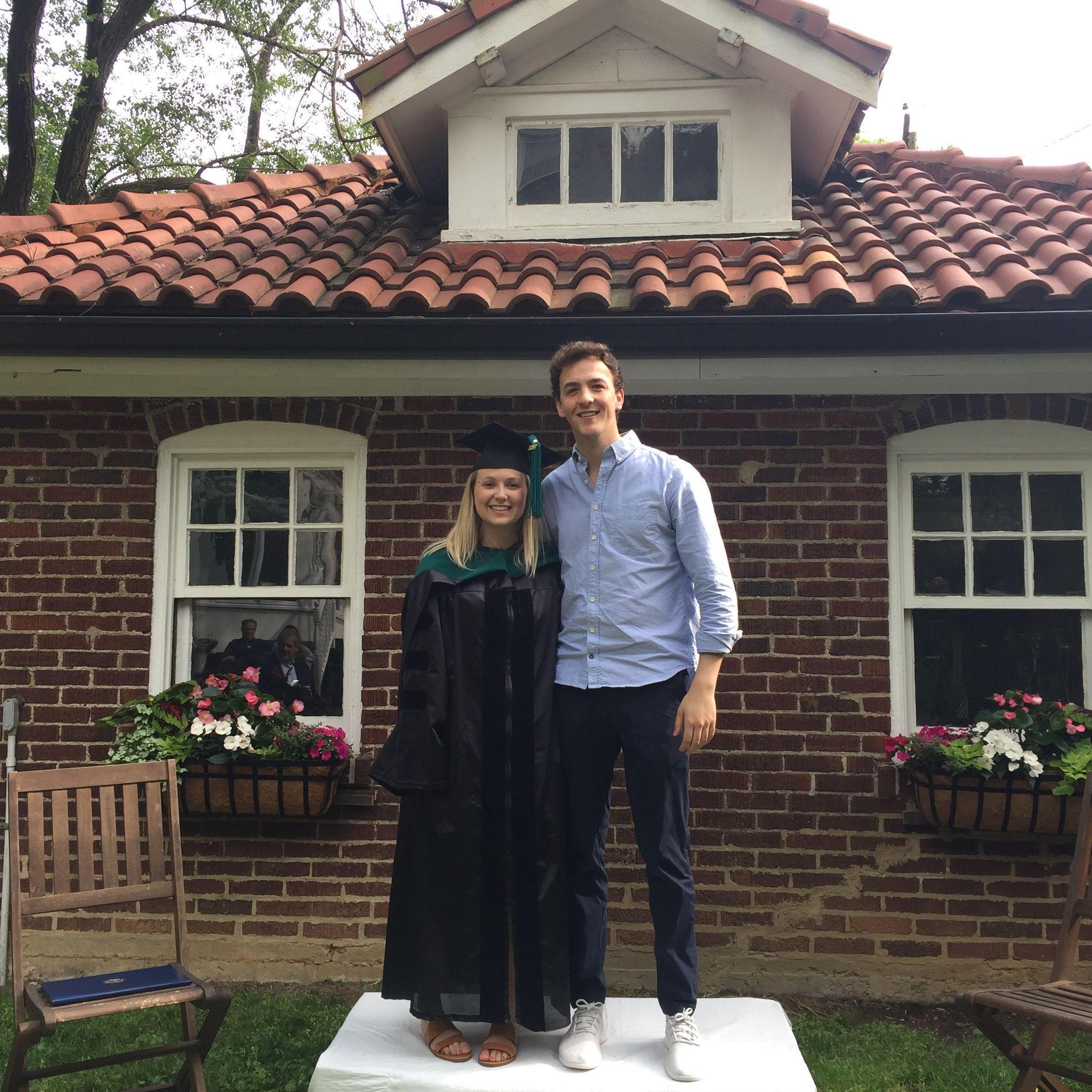 Molly's backyard Physical Therapy 'graduation' following cancellation of the ceremony due to COVID.