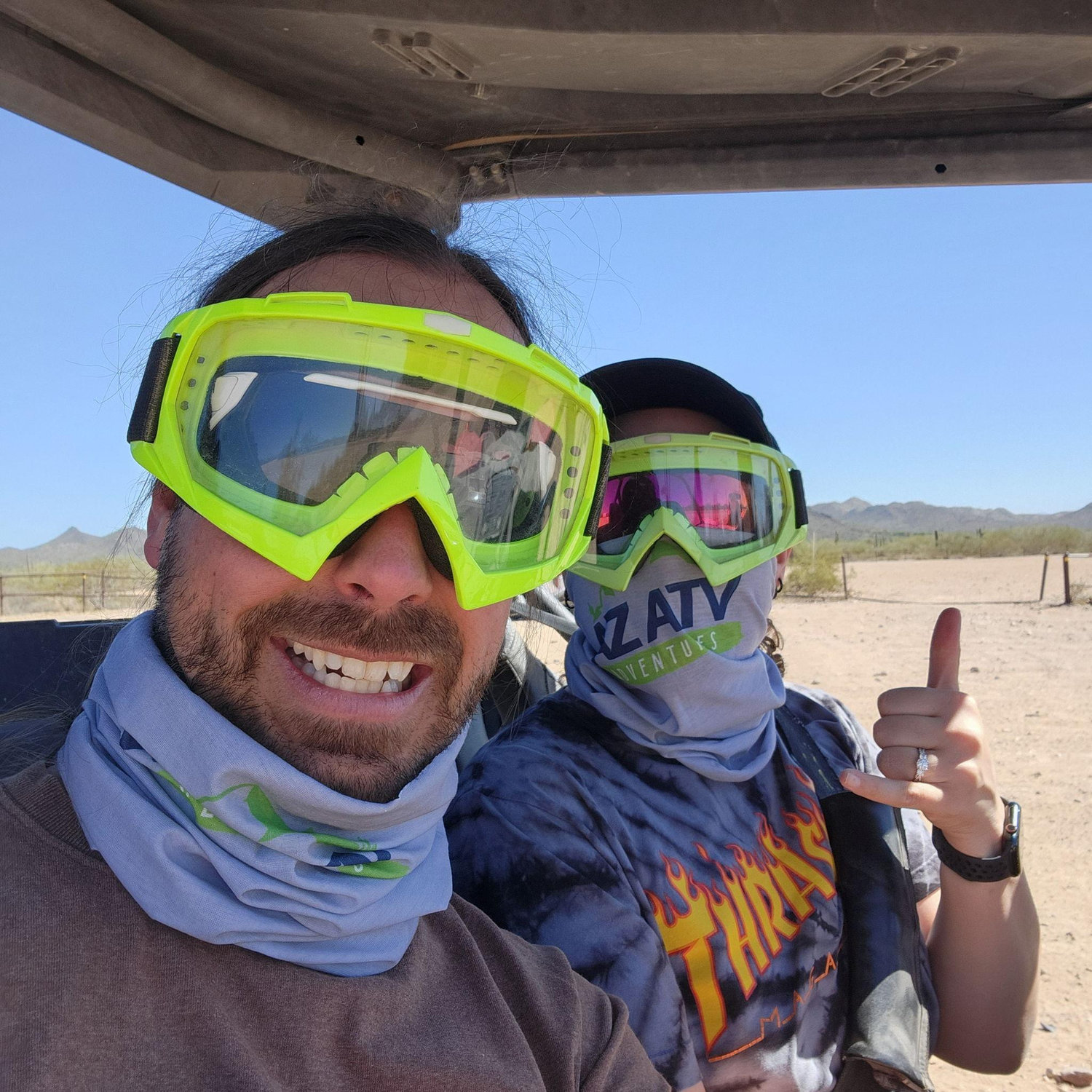 Pre-dust coverage before our UTV tour in Arizon.