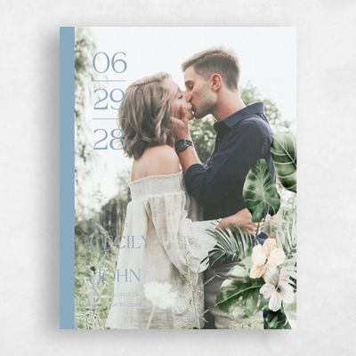 Dusty Blue Wedding Save the Date - Katmai Photo