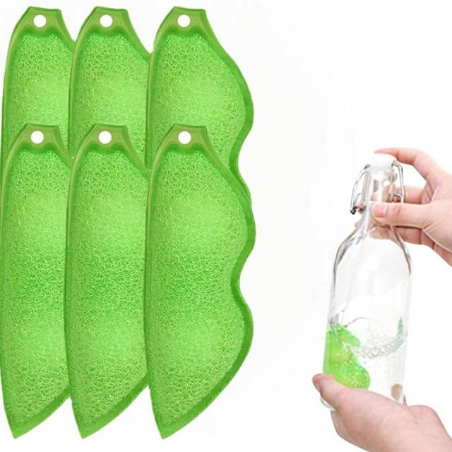 Magic Beans Bottle Cleaner, Bottle Cleaning Sponge, Beans-Shaped Bottle Cleaning Sponge,Reuseable Bottle Cleaning Sponge,Used for Internal Cleaning of Small Mouth Bottles