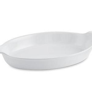 Le Creuset Heritage Stoneware Oval Gratin, 14", White