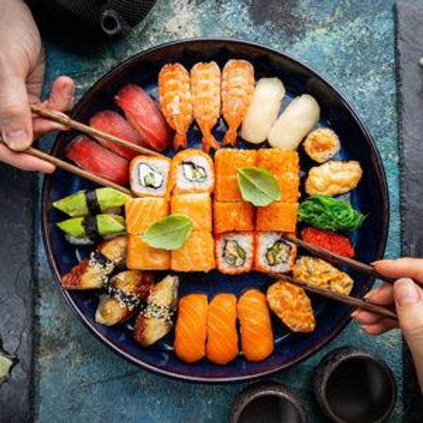 Honeymoon sushi dinner