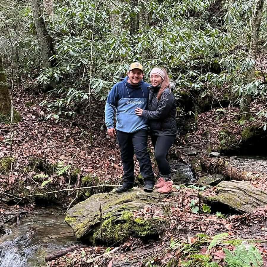 Our first hike as fiancés in Banner Elk, North Carolina.