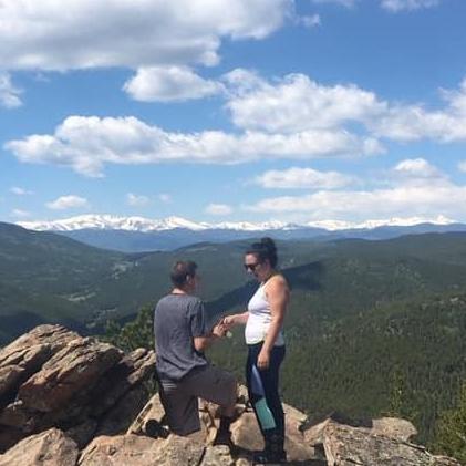 June 8, 2019: George popped the question at Golden Gate Canyon.