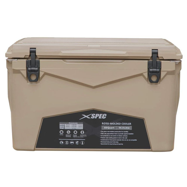 Xspec 60 Qt XL Roto Molded High Performance Camping Cooler Ice Chest | Extra Large Pro Tough Durable Outdoor Overland Rotomolded Hard Cooler