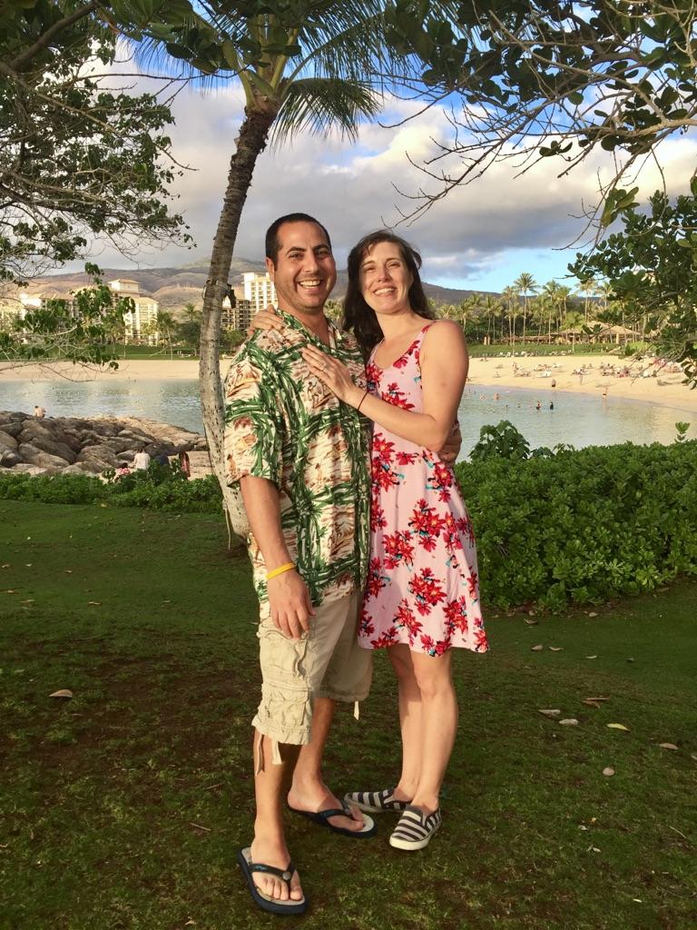 Loving the Aloha, engaged vibes!