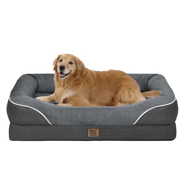 Washable Orthopedic Large Dog Bed - Removable Orthopedic Foam Dog Beds with Bolsters Waterproof Large Dog Bed and Non-Slip Bottom Extra Large Dog Bed Sofa