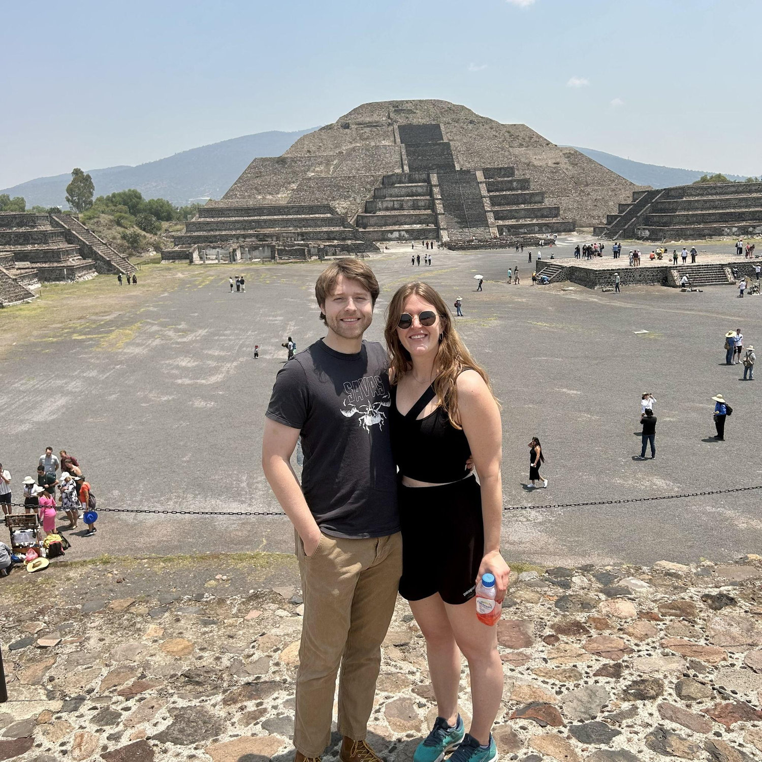 Touring the pyramids in Teotihuacan