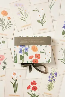 Fringe Studio Birth Month Flower Notecards, Set of 12