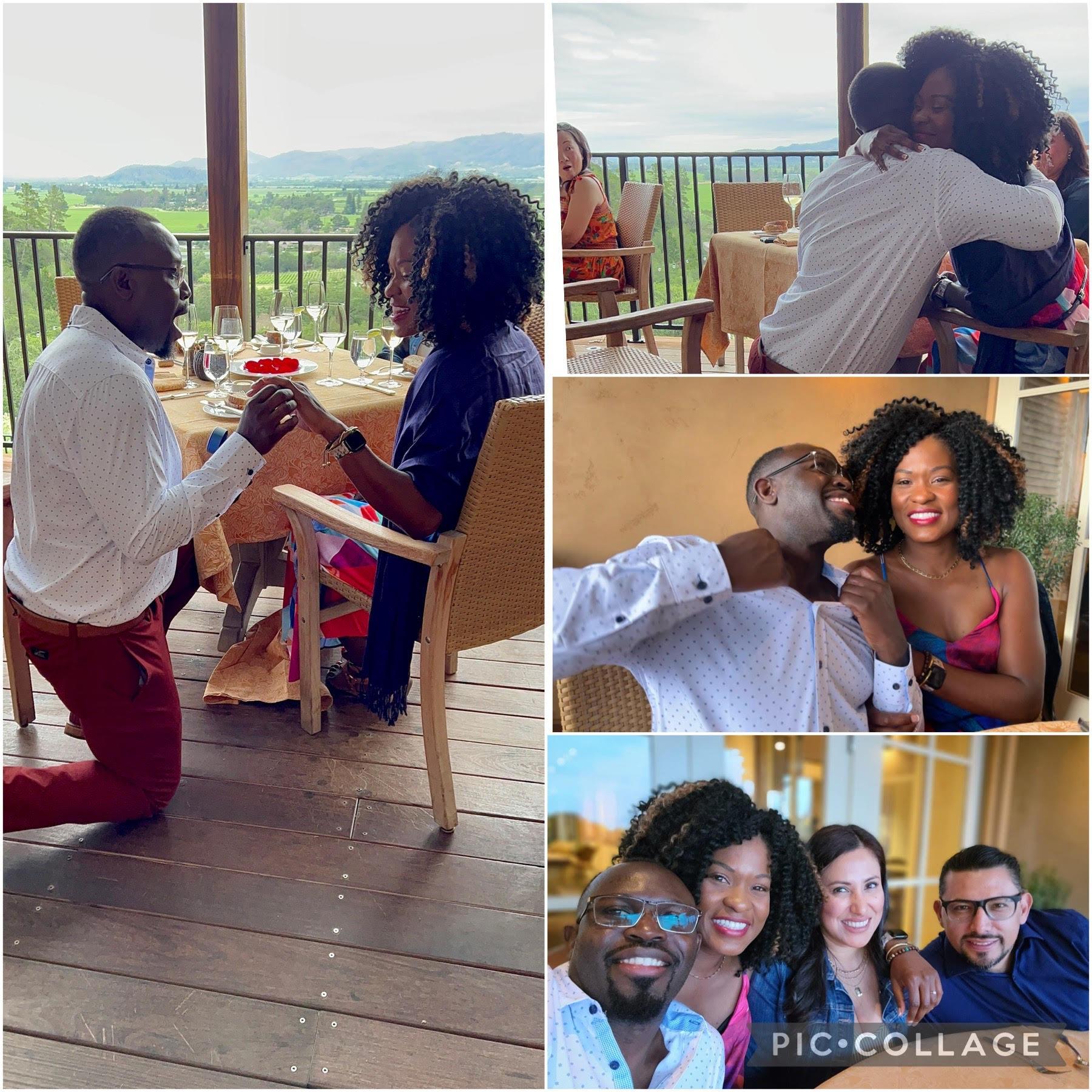 Eric with the help of our incredible friends put together a beautiful surprise proposal over looking Napa Valley. - June 2022