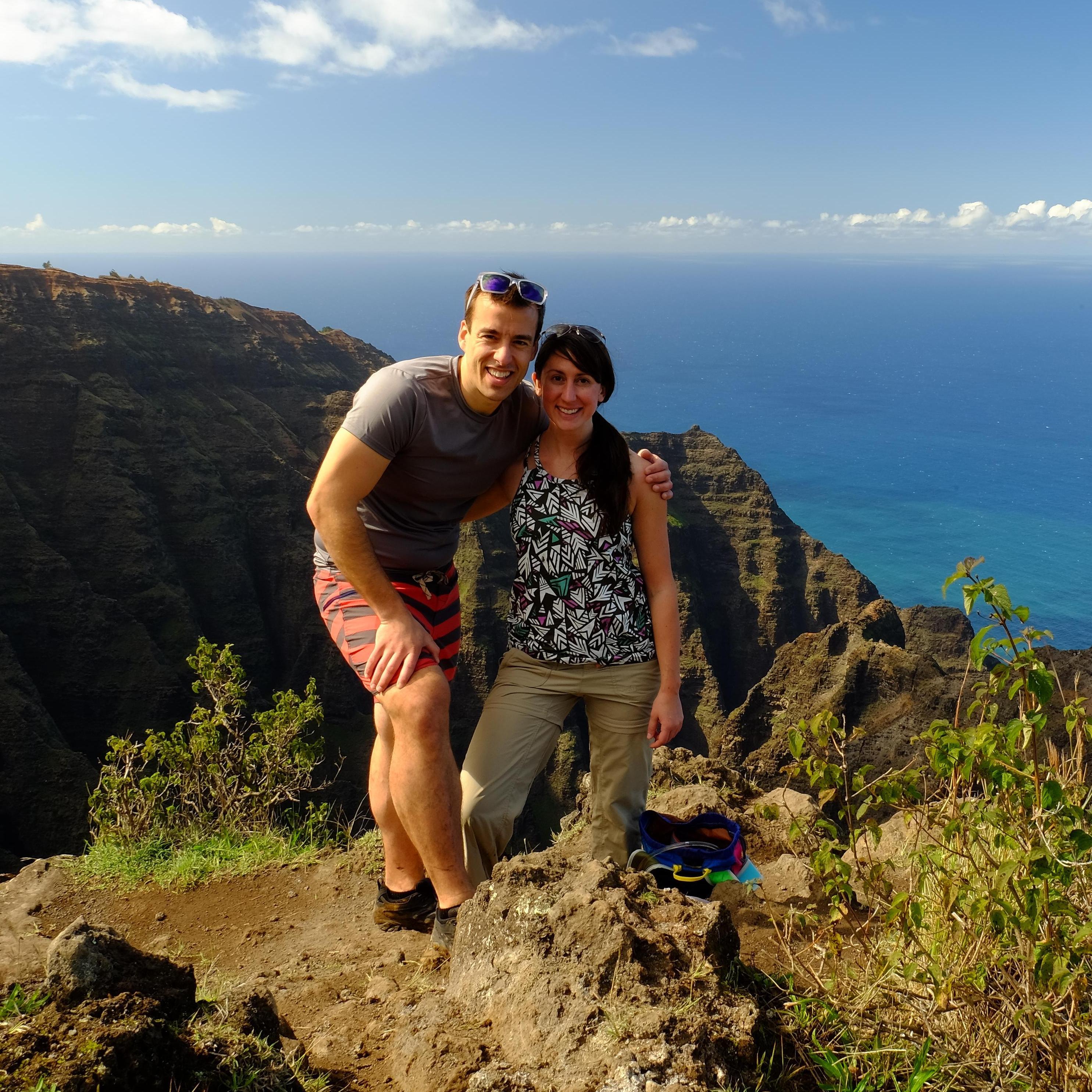 A well deserved view after a very muddy hike to the Napali Coast!