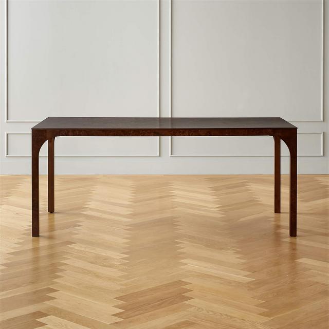 Aqua Virgo Dark Burl Wood Dining Table