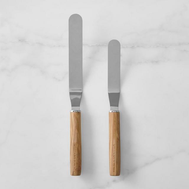 WS Olivewood Offset Icing Spatulas S/2