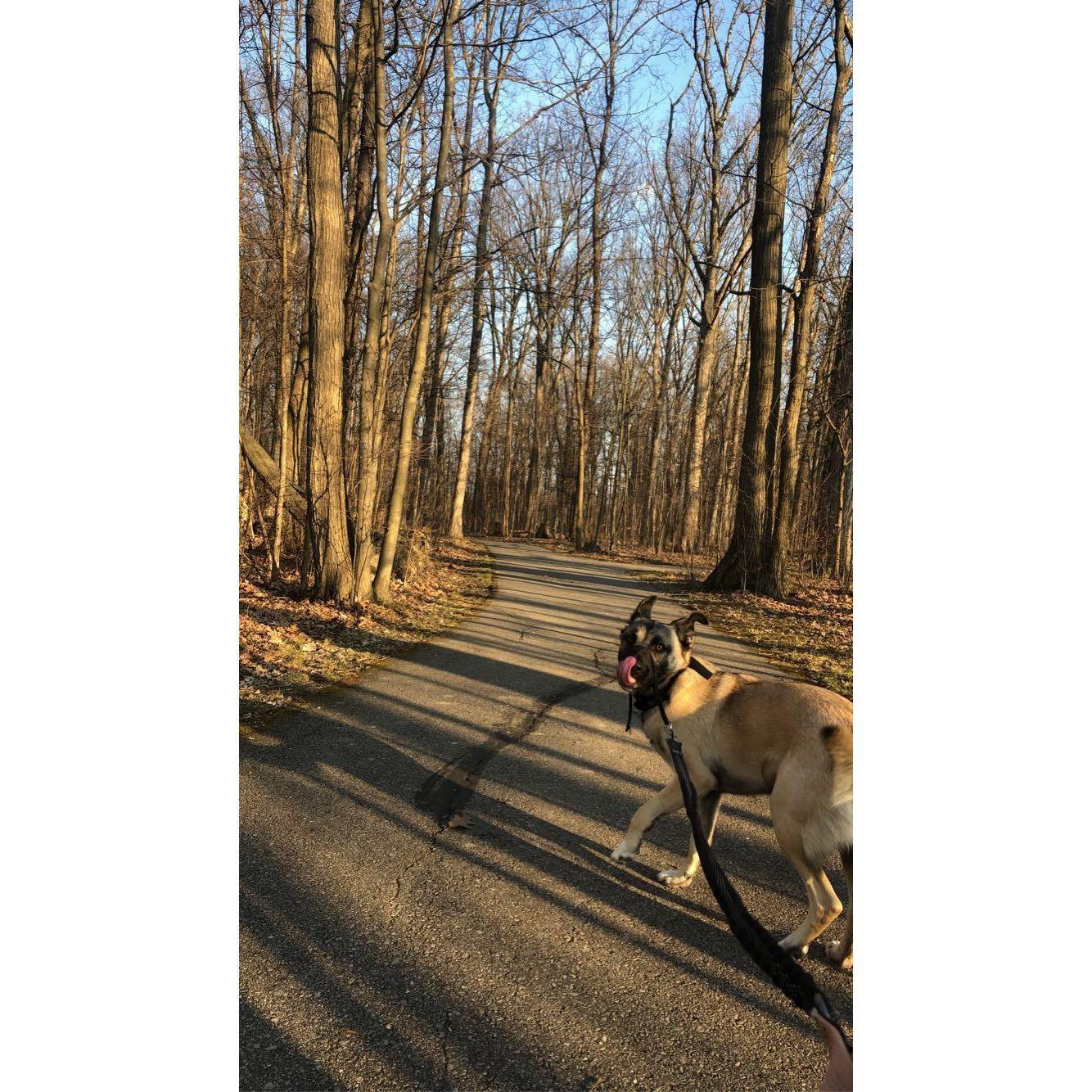 March-May of 2020 consisted of LOTS of walks outside and lots of Netflix (we honestly had the best time being quarantined together, felt like a forever snow day) 😌💕