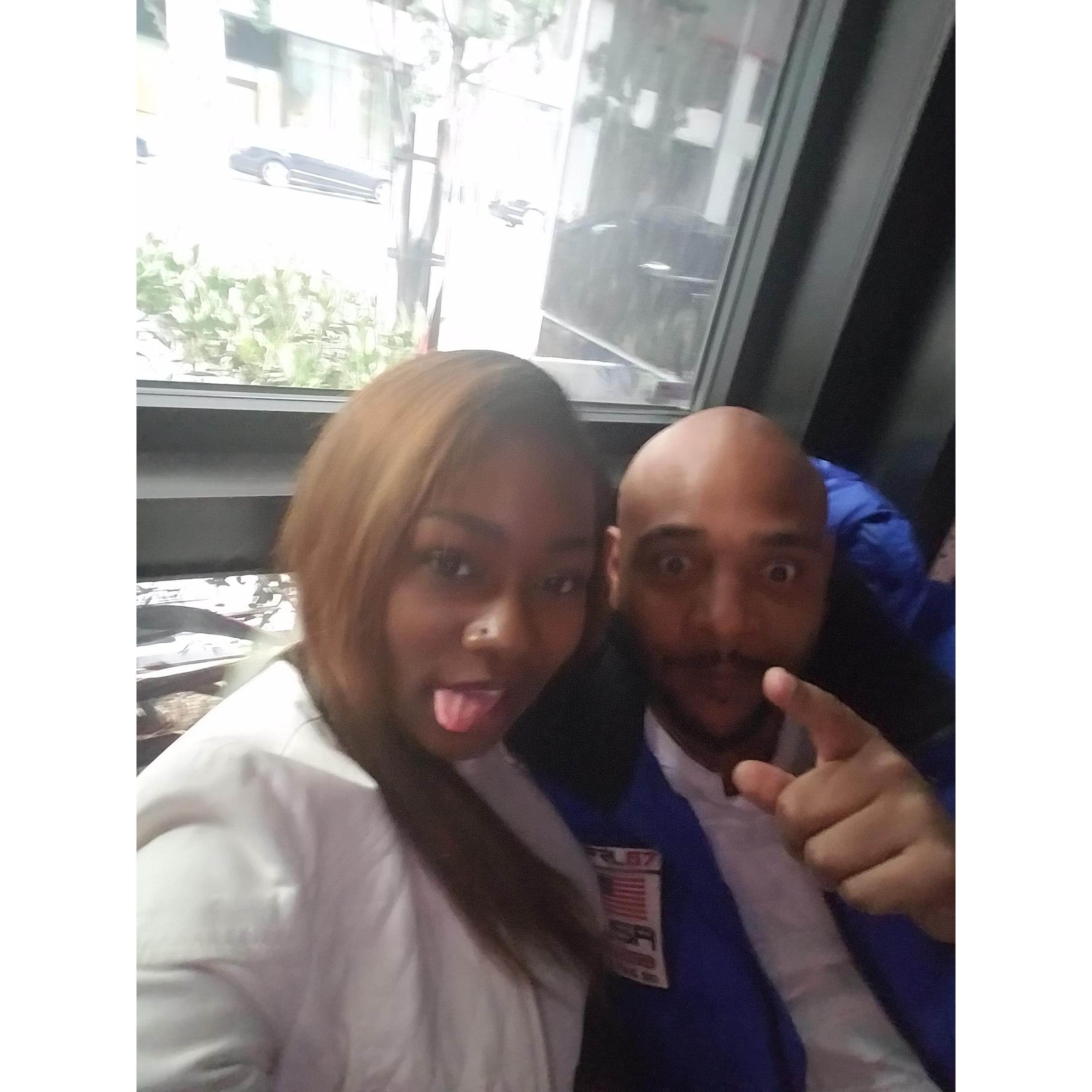 Making faces while waiting on our Lyft driver @ The W San Francisco