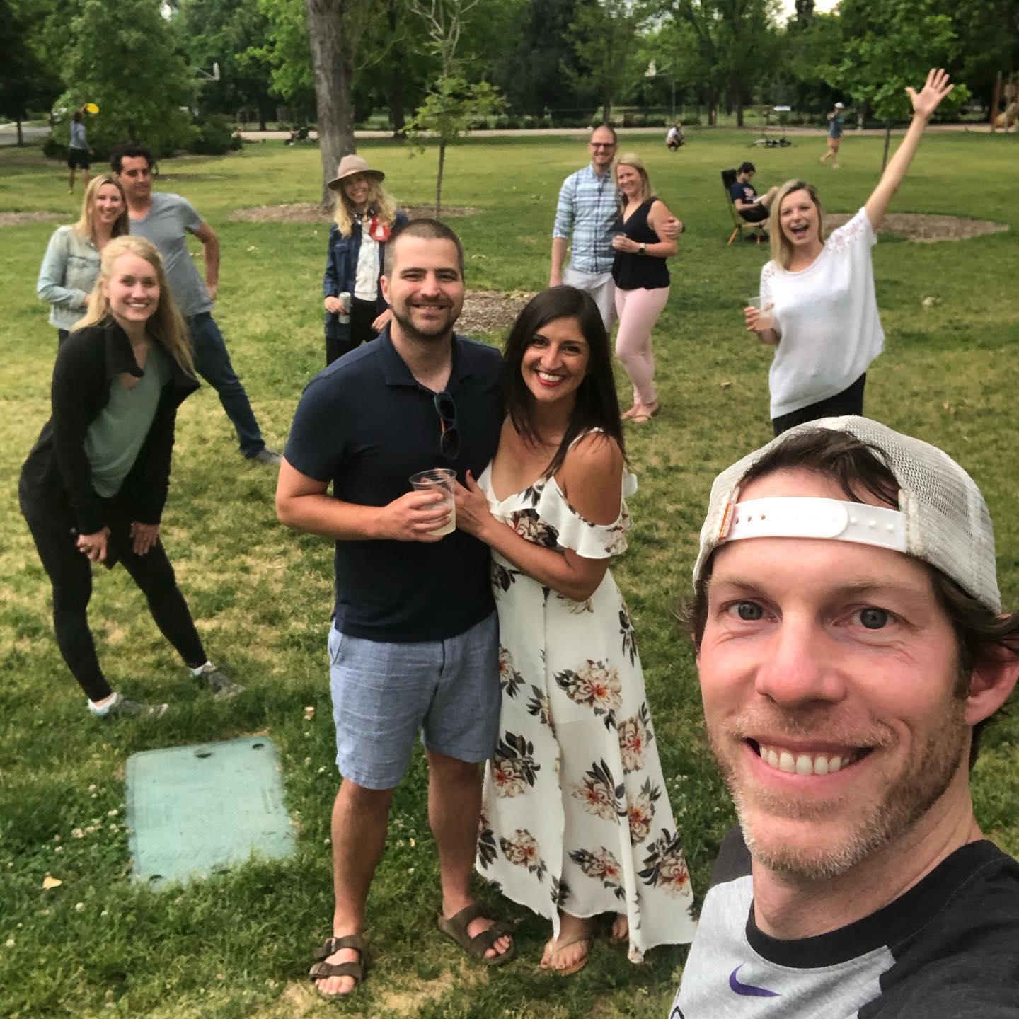 Our COVID19-safe, socially distant engagement party in Denver