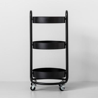 Round Metal Utility Cart Matte Black - Made By Design™