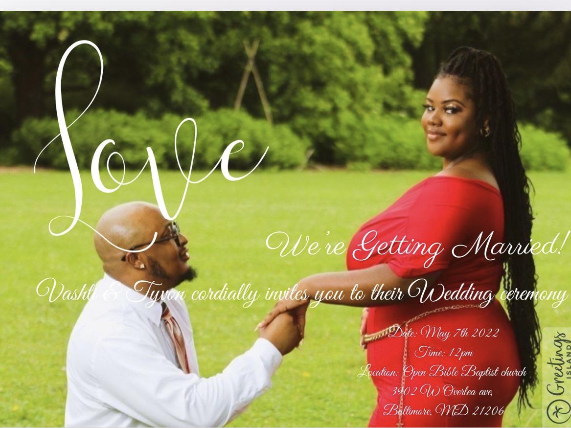 The Wedding Website of Vashti Robinson and Tyvon Little