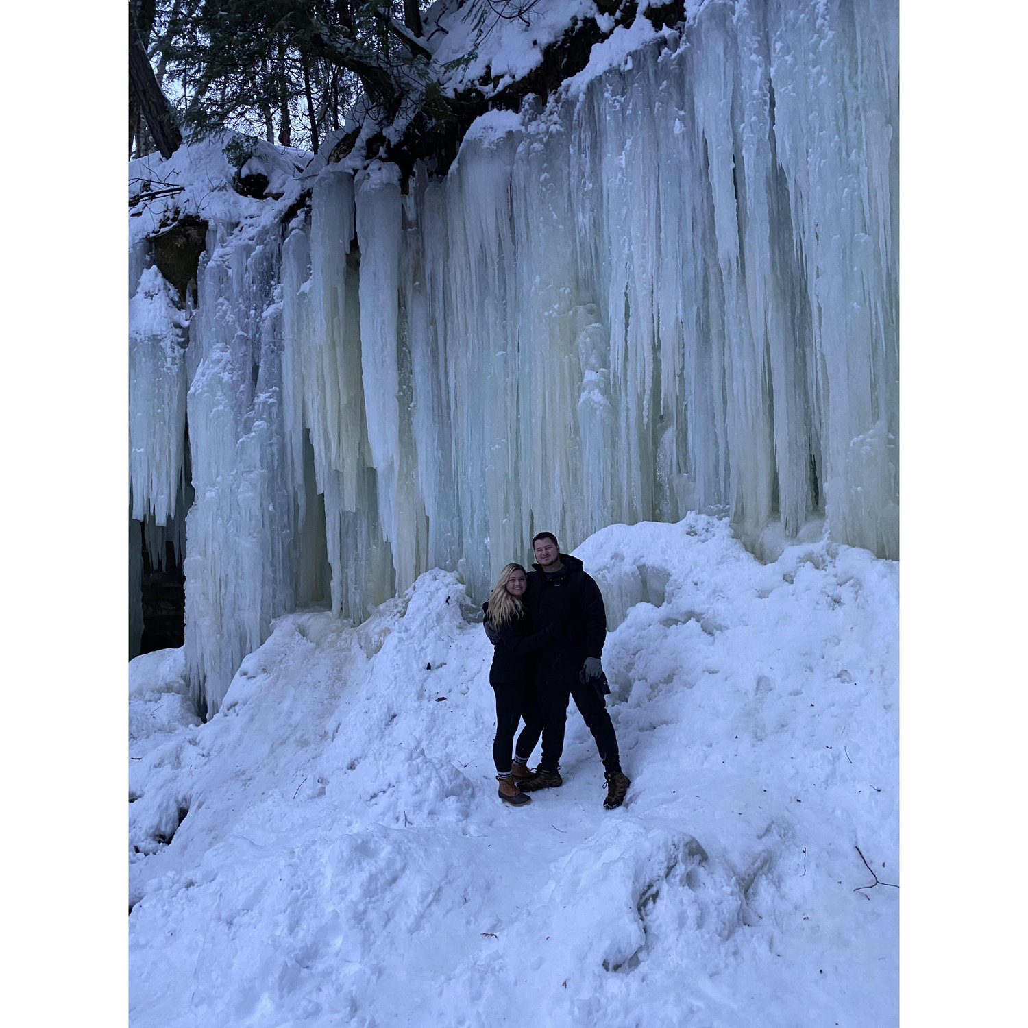 Hiking the Eben Ice Caves in the Upper Peninsula.