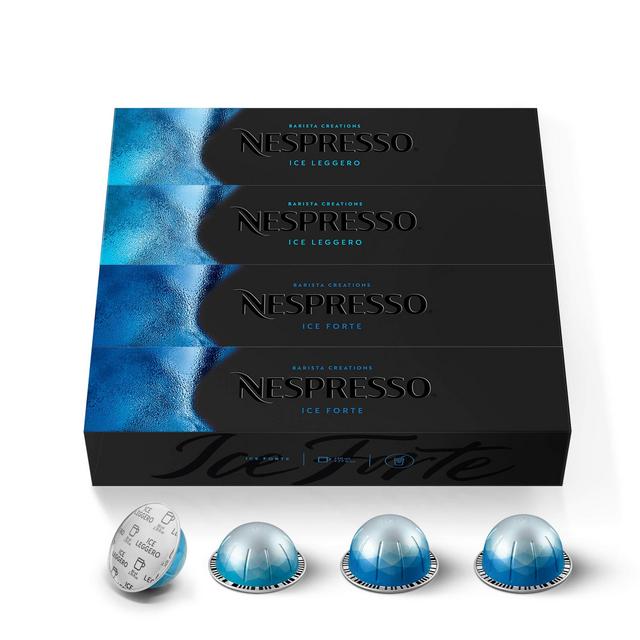 Nespresso Capsules VertuoLine, Iced Coffee Variety Pack, Iced Leggero, Iced Forte, 40 Count, Brews 2.7 Ounce and 7.77 Ounce