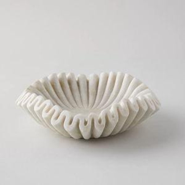 Ruffled Marble Bowl