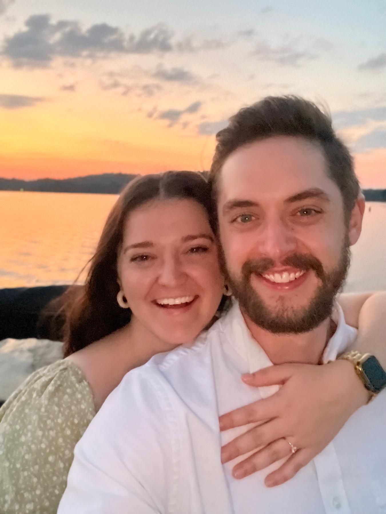 First boat ride as an engaged couple!