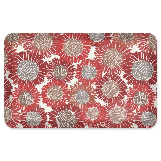 NewLife® by GelPro® Sunflowers 20" x 32" Designer Comfort Mat in Ripe Cherry