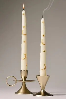 Mystic Icon Taper Candles, Set of 2: Star & Moon Edition