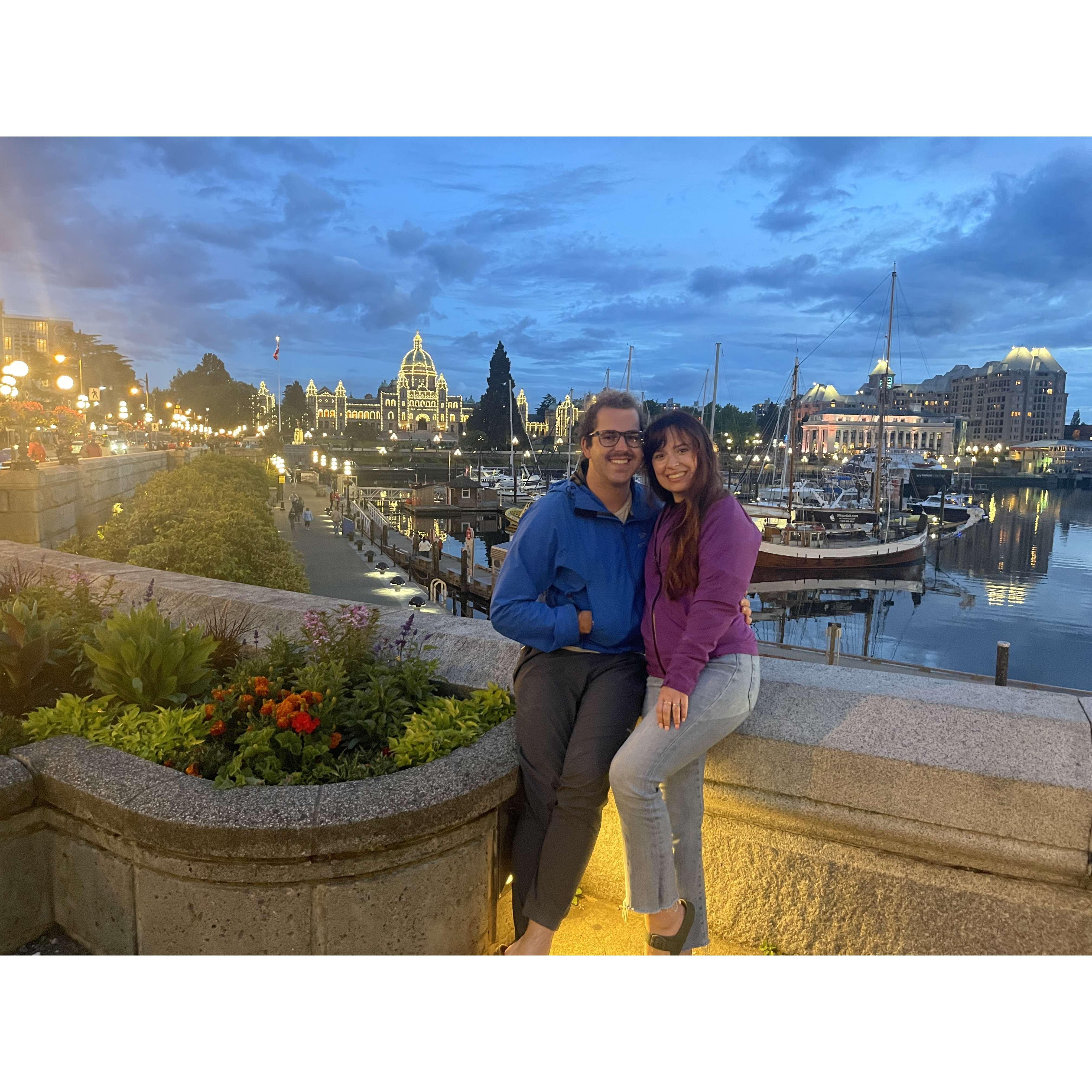 Our first trip out of the country together in Victoria, Canada