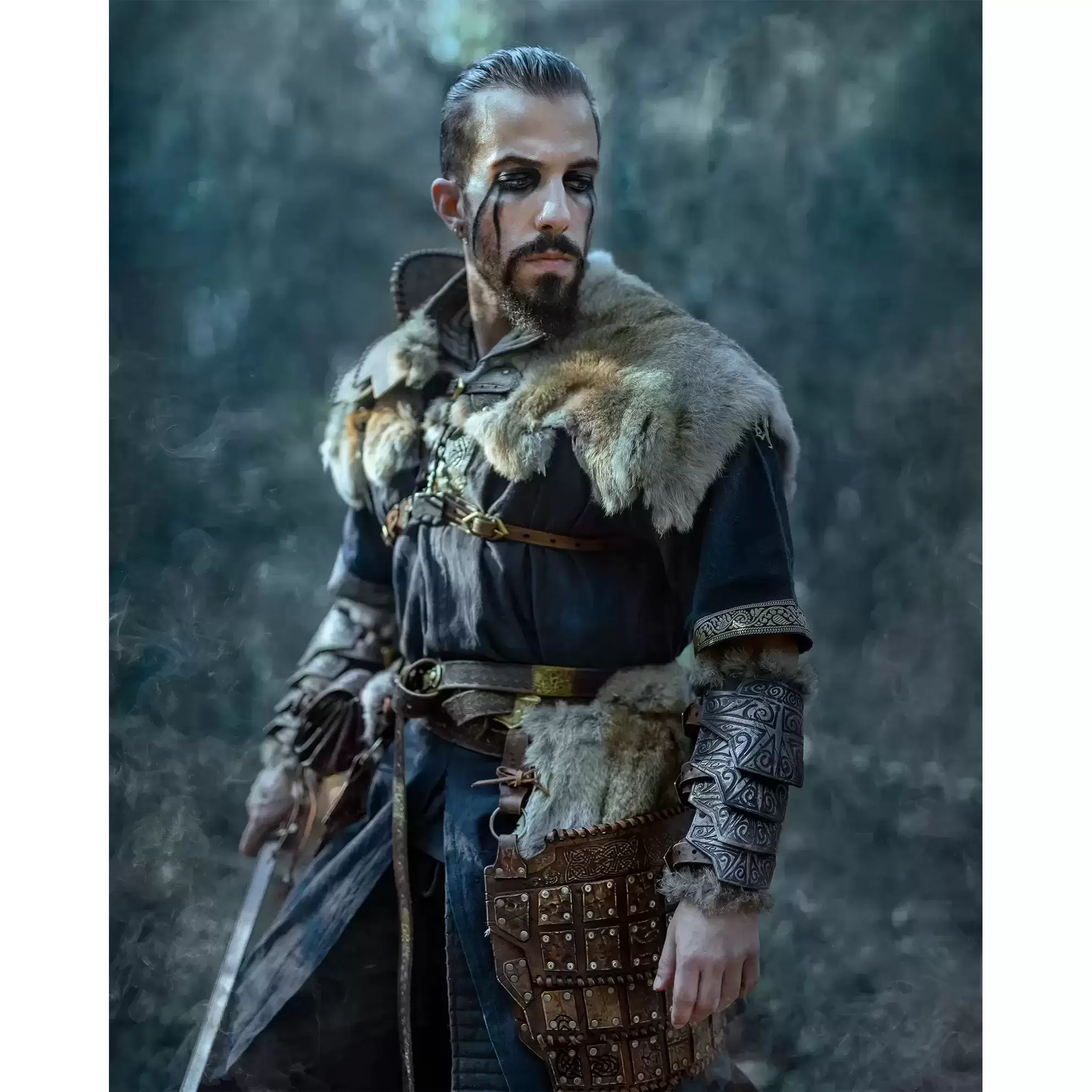 Viking with great makeup!