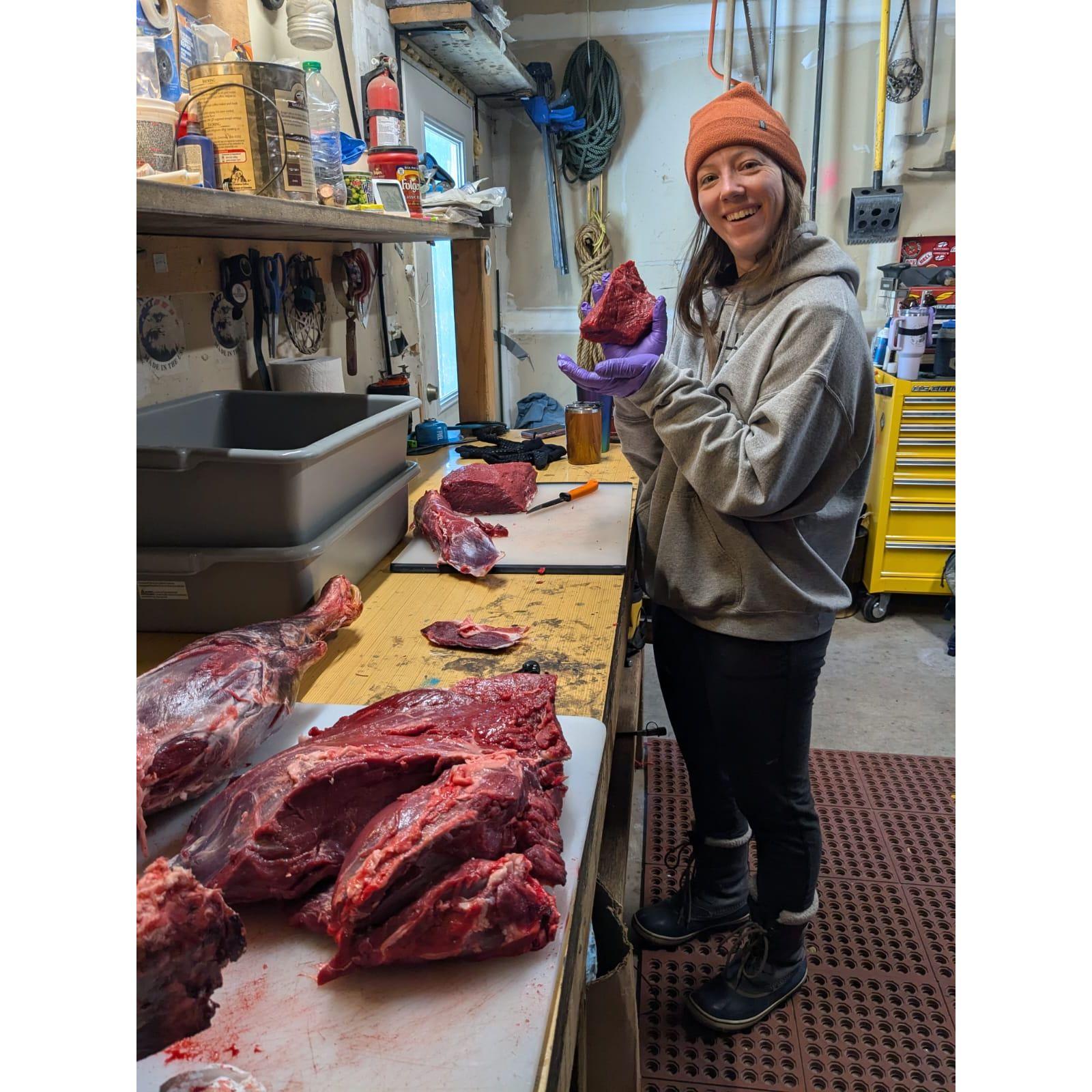 Helping Brendan with his Elk