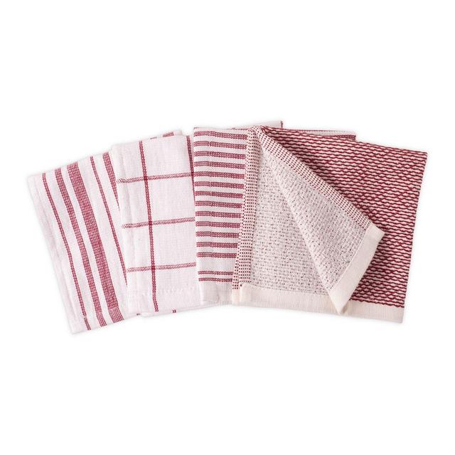 Artisanal Kitchen Supply® Dual Sided Dish Cloths in Red (Set of 4)