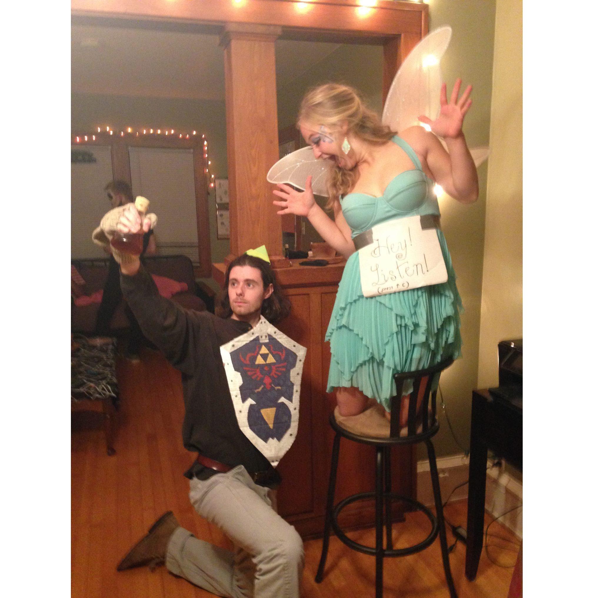 Link and Navi (from the video game The Legend of Zelda)
