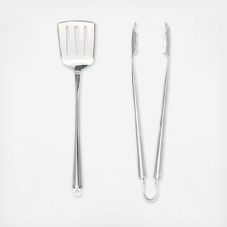 2-Piece Chrome BBQ Grill Set