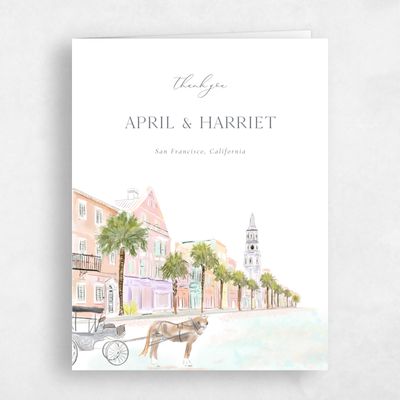 White Spring Wedding Thank You - Ashbey Portrait