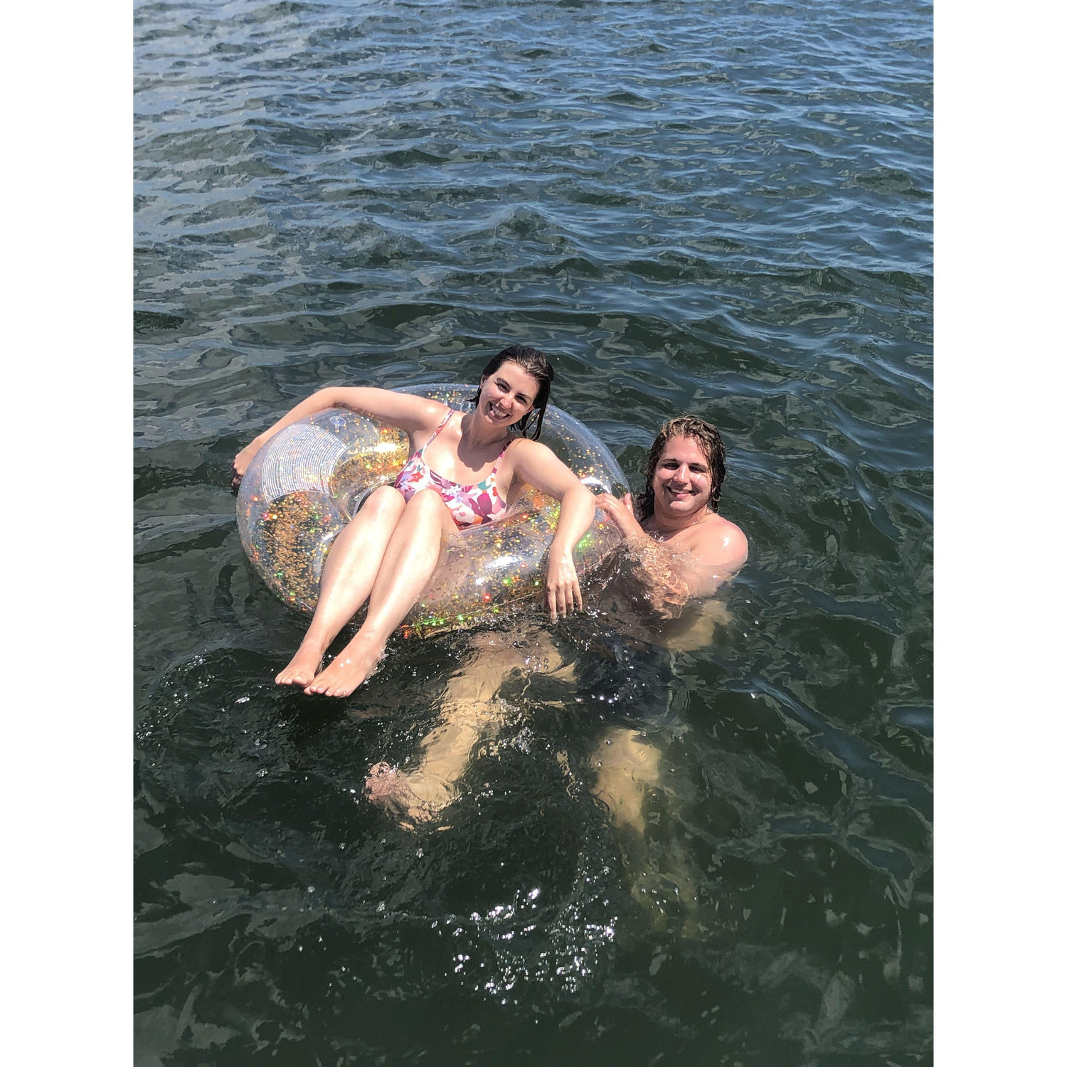 Summer 2020 - We spent much of the first summer of the pandemic on Liz's parents' boat. Chris got very familiar with both Liz's family and an oyster shucking knife.