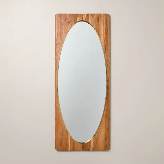 24"x60" Wood Framed Oval Mirror - Hearth & Hand™ with Magnolia