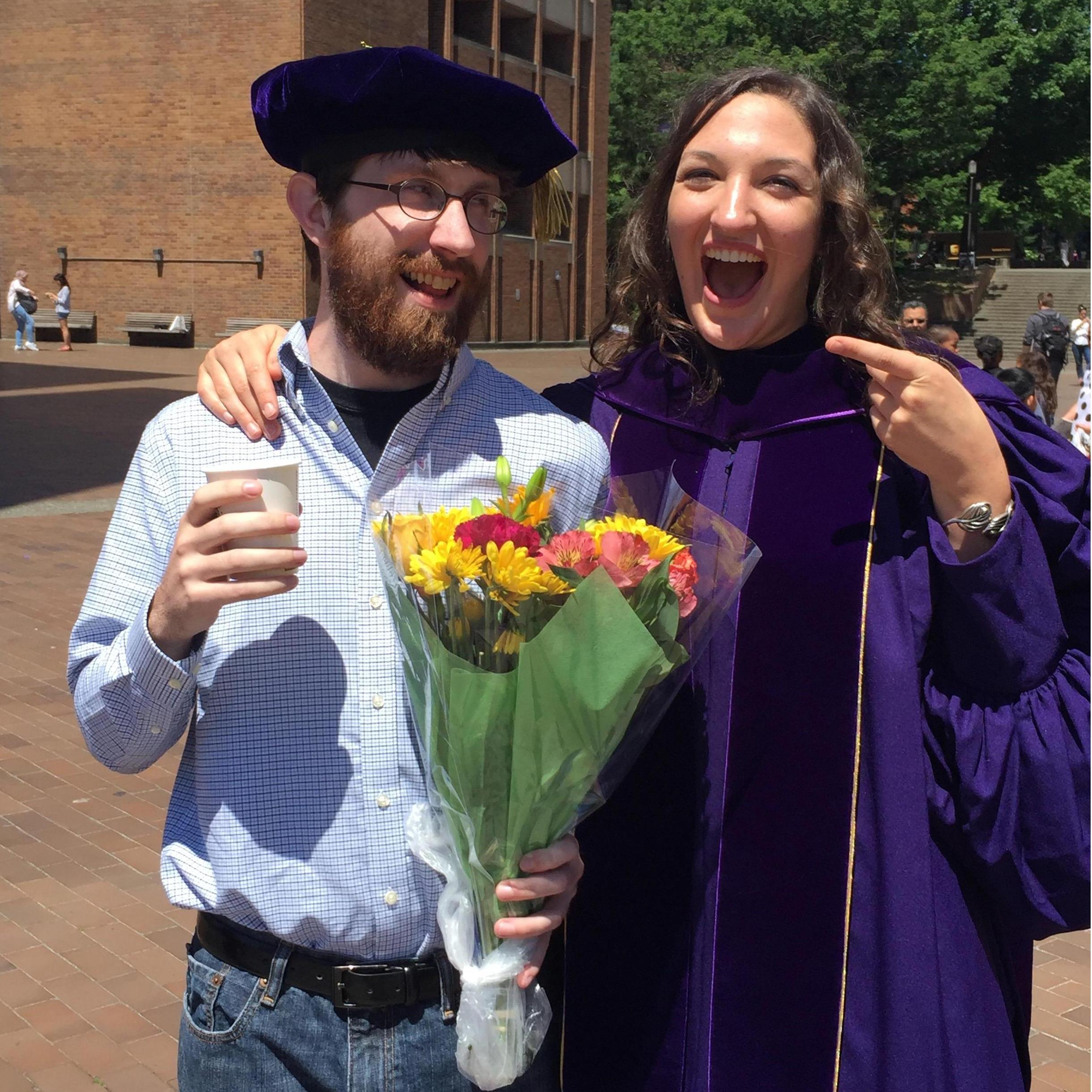 Sarah's second graduation from UW