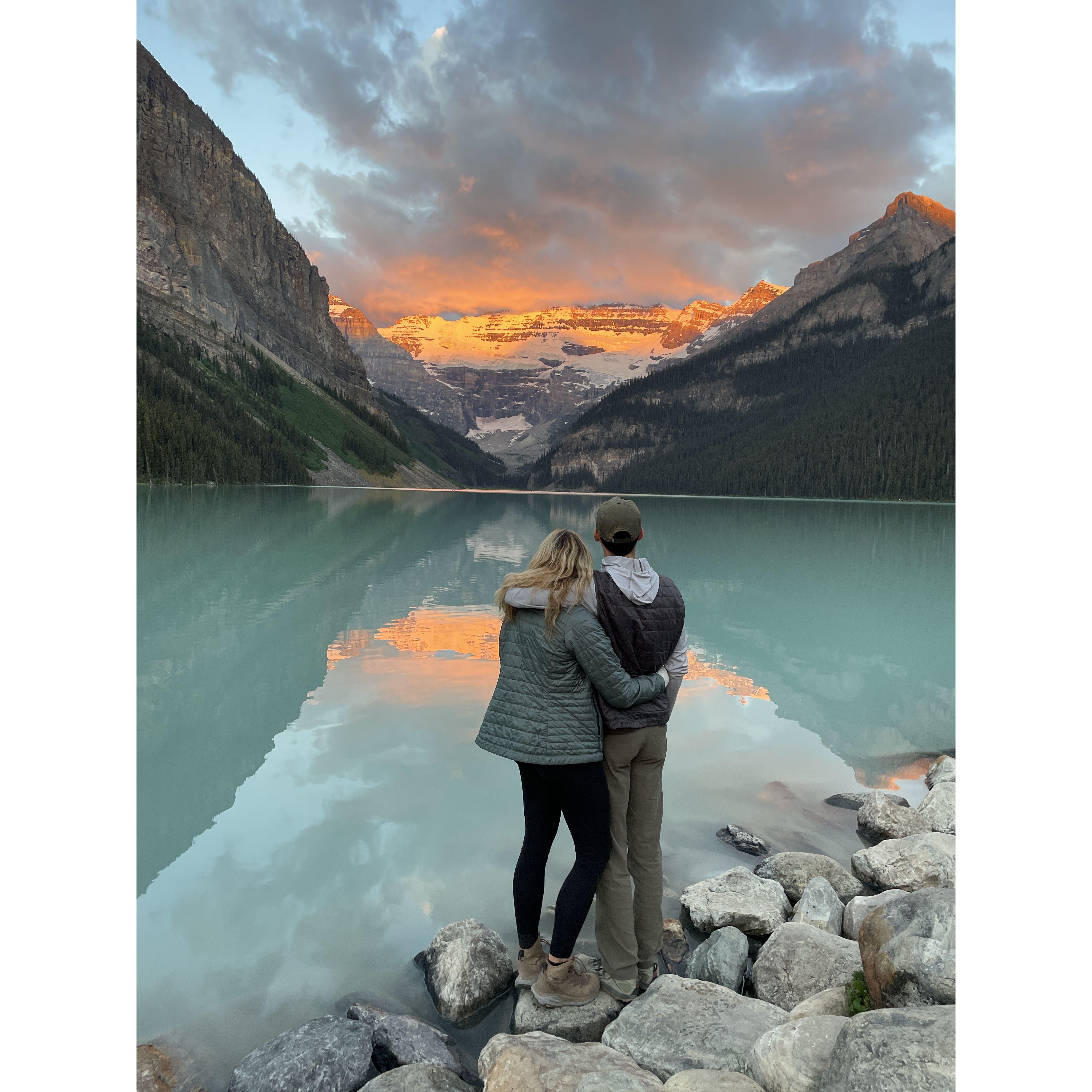 Sunrise at Lake Louise