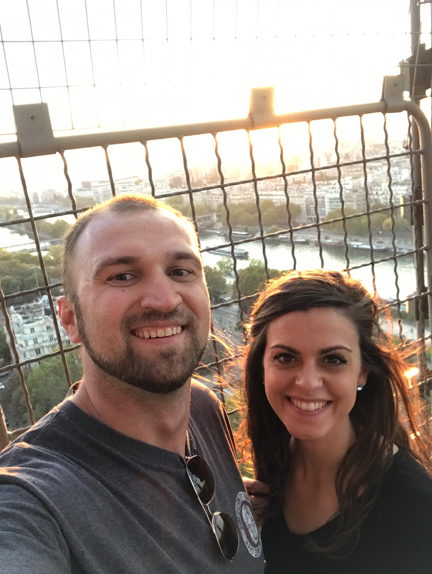..on top of the Eiffel Tower in Paris!