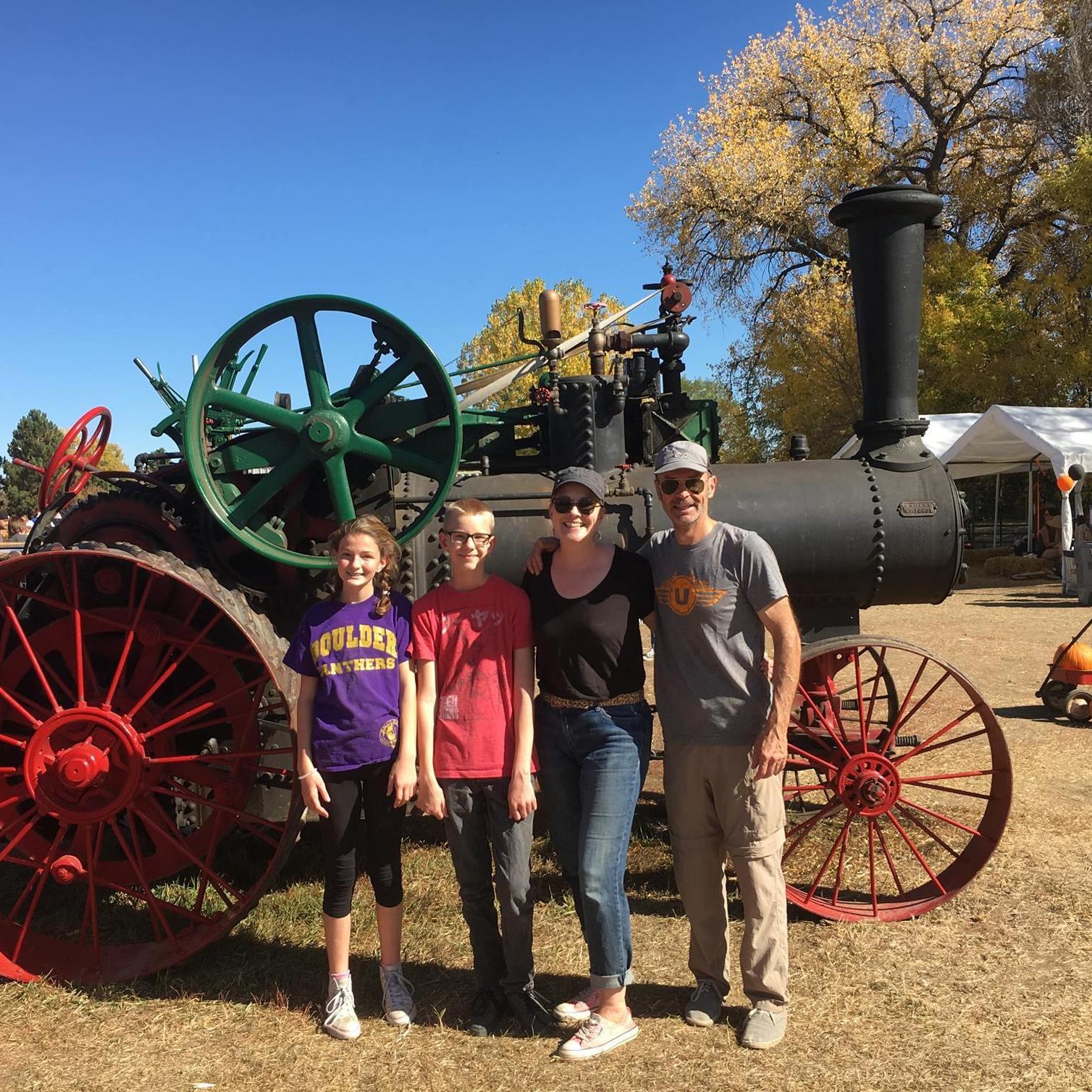 Pumpkin picking in the fall.