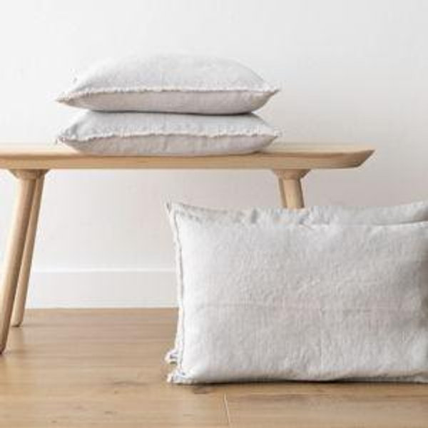 Heavy weight Linen pillow case - 18x18"/45x45cm, Silver