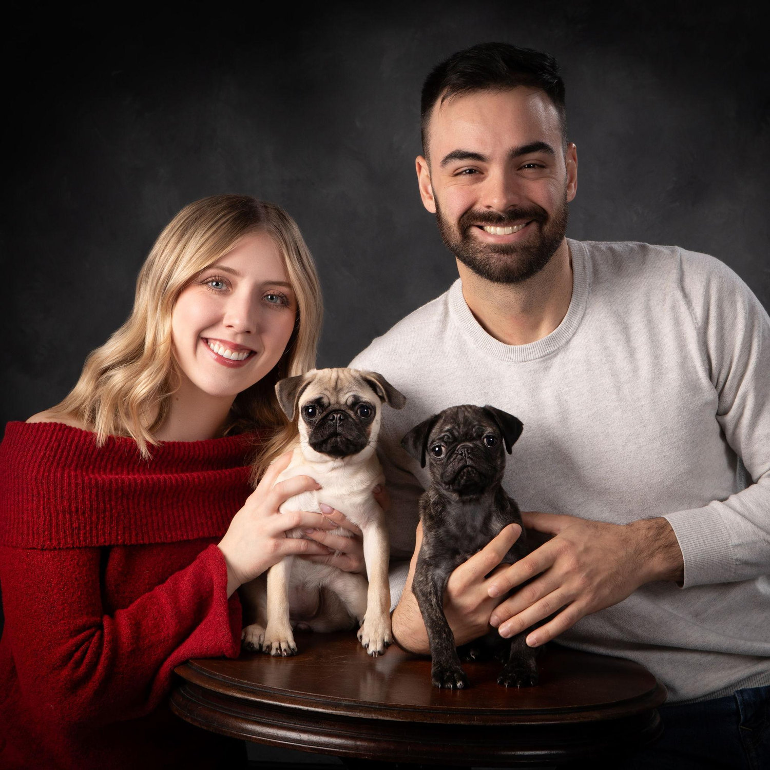 Winter 2025: Pancake and Remy's first photoshoot.